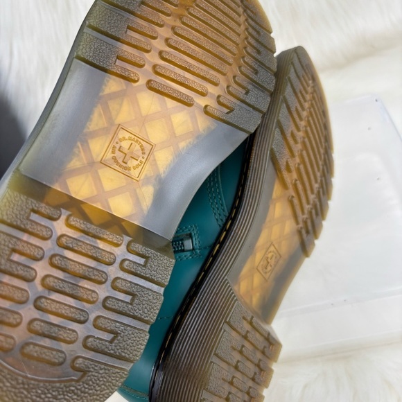 Dr. Martens Teal Combat Boots with Lace-Up Design Size 3 Kids - Picture 6 of 10